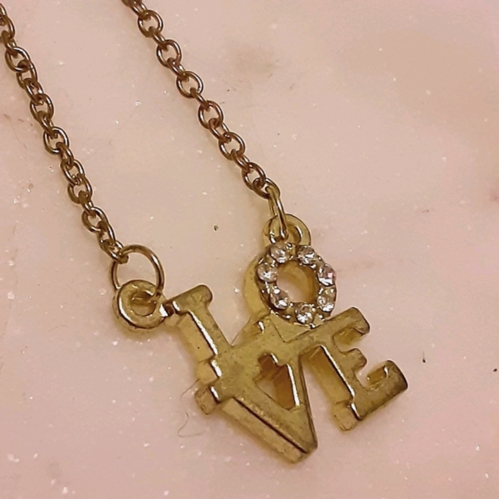 LOVE necklace, fun, faux!